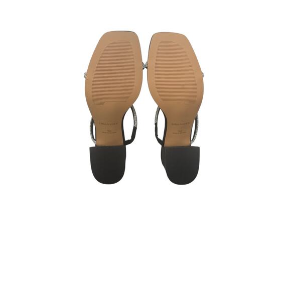 NIB! Lisa Vicky Mood Pavé Crystal Block Heel Slide Glitzy Sandal - Size 7.5 - Picture 8 of 10